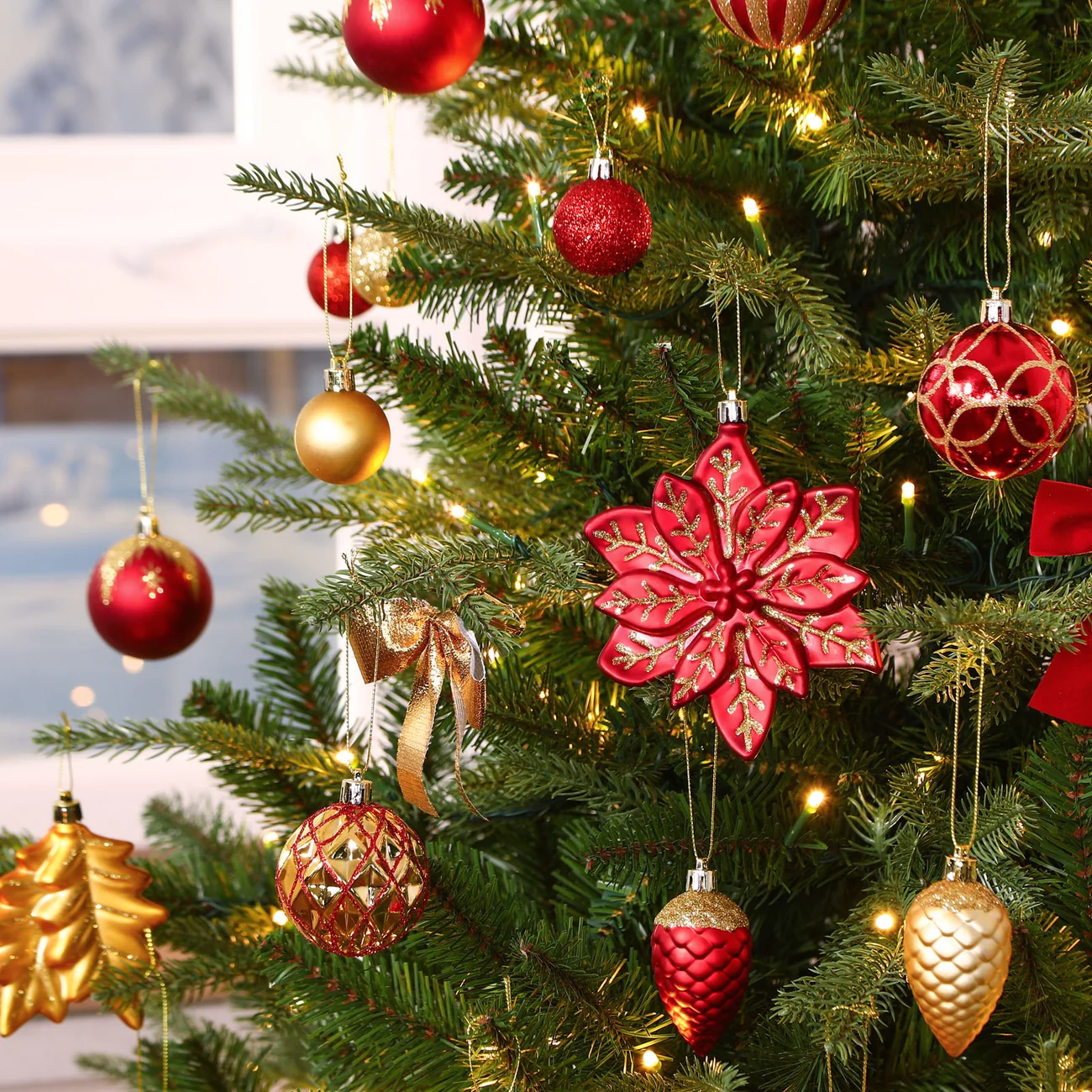 106 PCS Red and Gold Christmas Ornaments – Christmas Ball Ornaments Set - Image 8