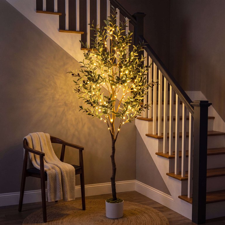 Olive Oasis Tree – Decorative Lighted Olive Tree - Image 2