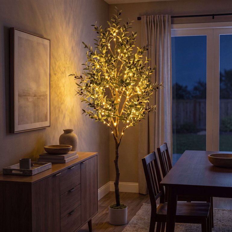 Olive Oasis Tree – Decorative Lighted Olive Tree - Image 4
