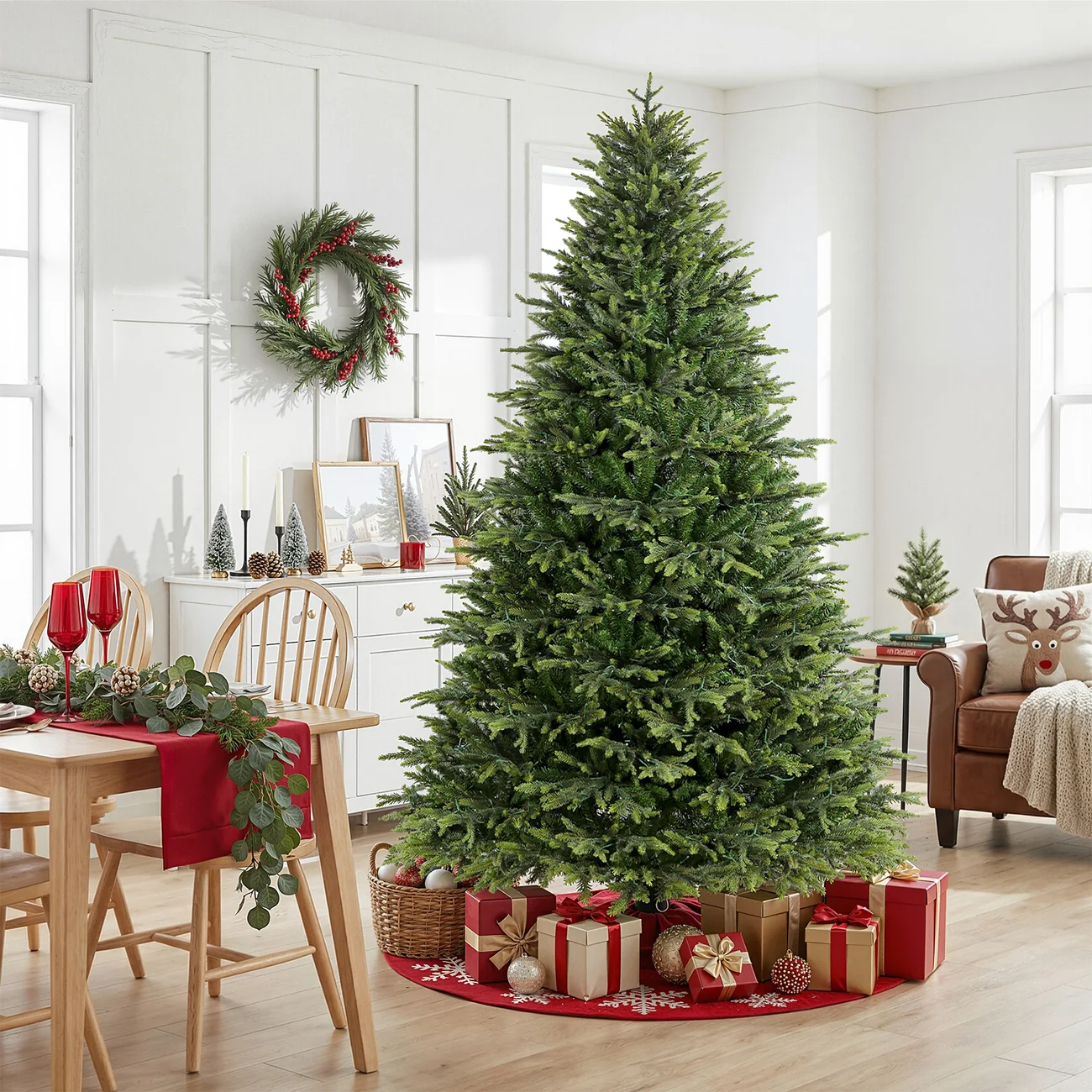 7.5FT Artificial Balsam Fir Christmas Tree with Lifelike PE Needles and Dual Color Lights - Image 12