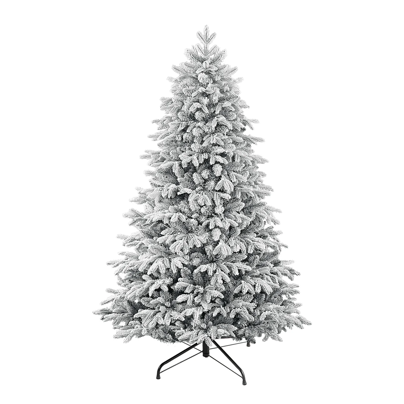 Flocked Cedar Pre-Lit Christmas Tree with 17-Mode Multicolor Lights & Remote, 5.5–7.5 FT - Image 15