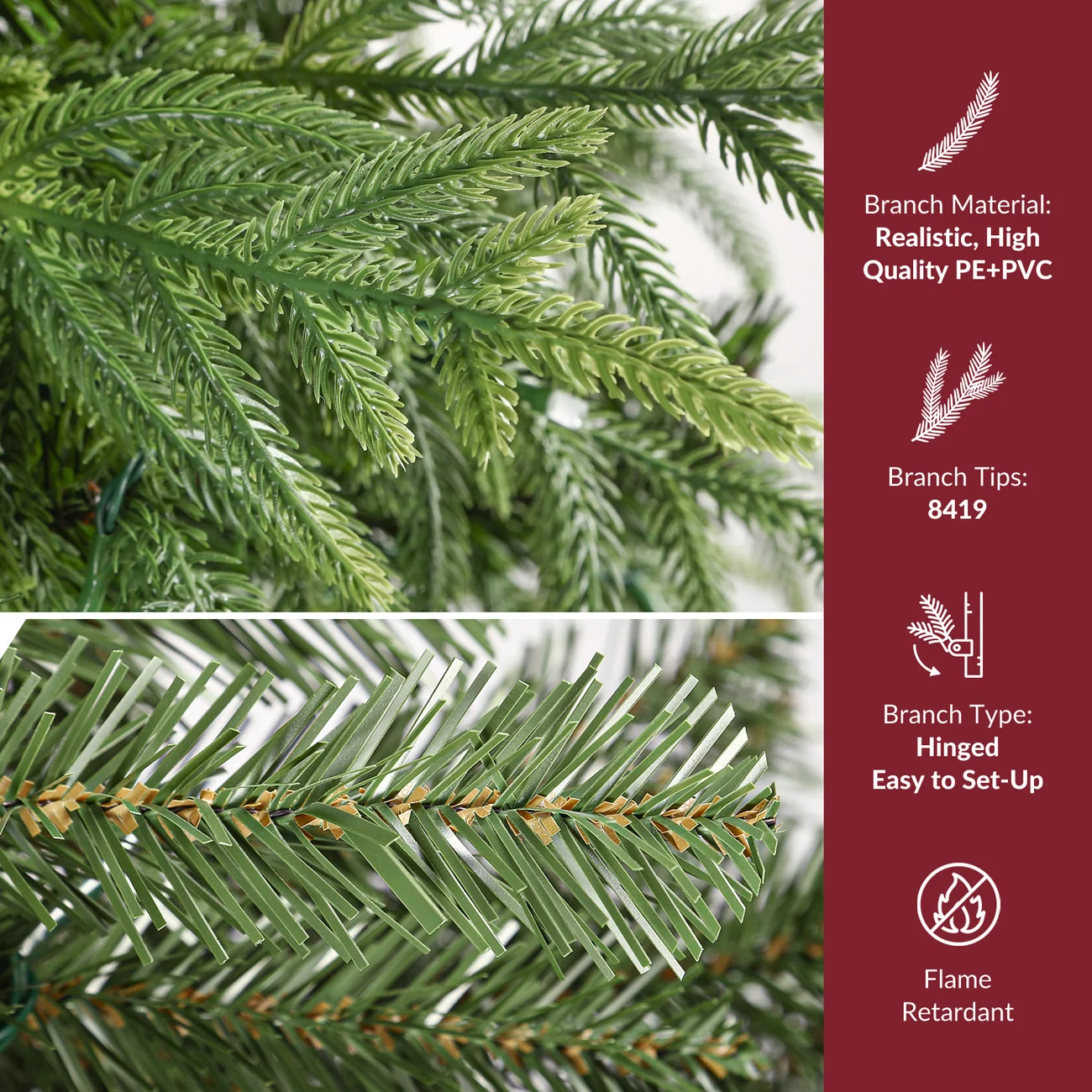 Norfolk Pine Christmas Trees with 17 Modes Multi-Color Lights - Image 16