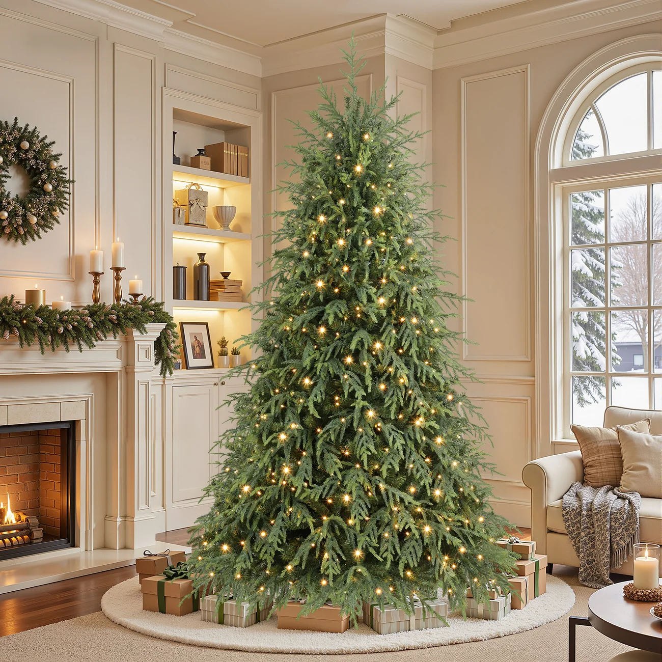 Norfolk Pine Christmas Trees with 17 Modes Multi-Color Lights - Image 17