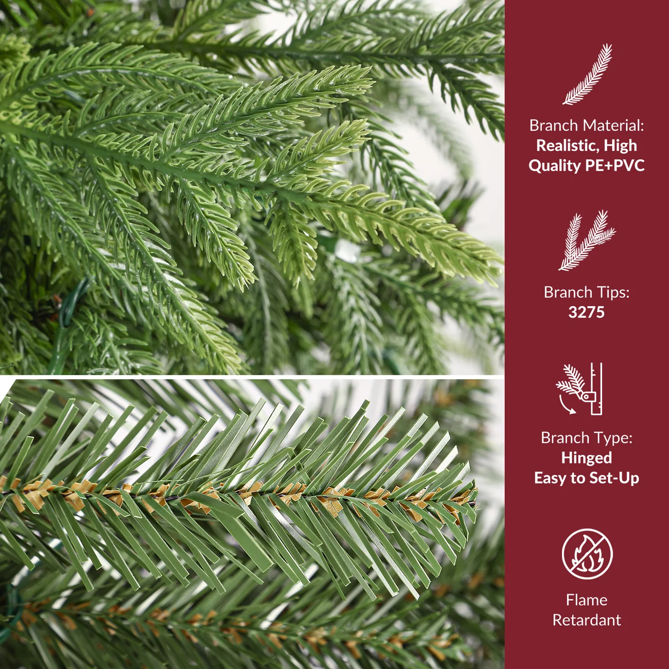 Norfolk Pine Christmas Trees with 17 Modes Multi-Color Lights - Image 6