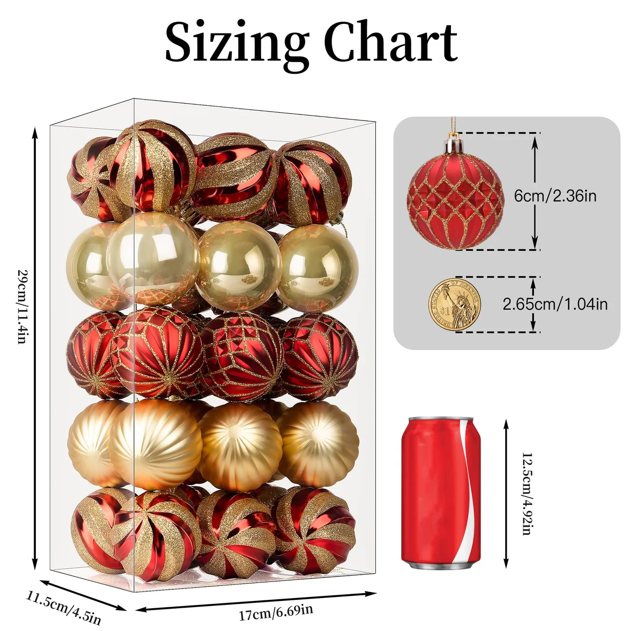2.36 Inch Christmas Tree Shatterproof Plastic Balls Ornaments-60mm - Image 6