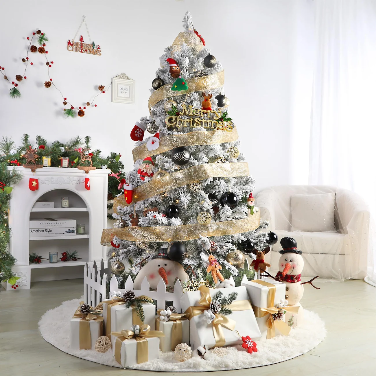 30ct Black and Gold Christmas Balls – 2.36 Inch Christmas Tree Ornaments - Image 6